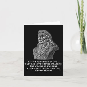 Carte Châtiment De Dieu - Citation De Genghis Khan