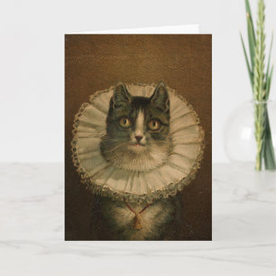 Carte Chaton dans une fraise élisabéthaine