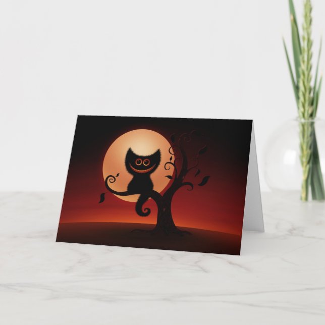 Carte Chaton de Halloween (Devant)