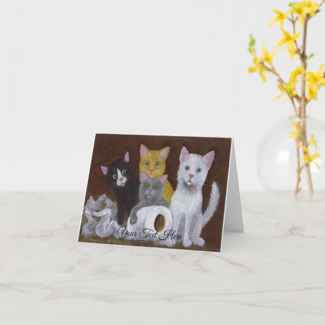 Carte Chatons Joueurs (Fleur jaune)