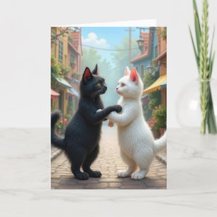 Carte Chats Anniversaires Danser Lentement