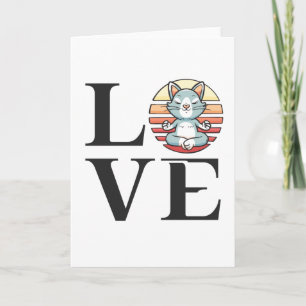 Carte Chats d'amour et méditation