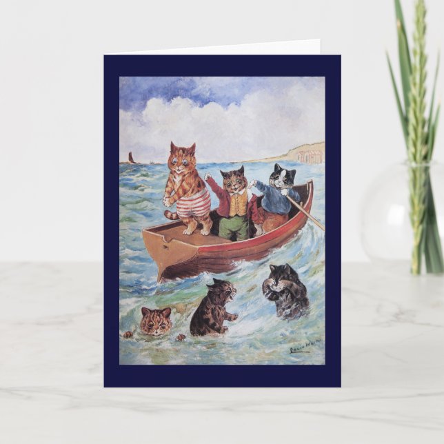 Carte Chats de natation de Louis Wain (Devant)