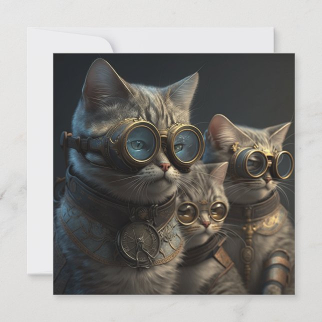Carte Chats de Steampunk (Devant)