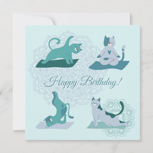 Carte Chats de yoga (Devant)