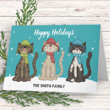 Chats d'hiver Noël