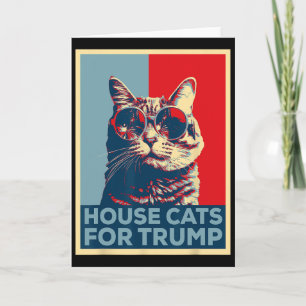Carte Chats domestiques pour Trump 2024 Trump Gagné