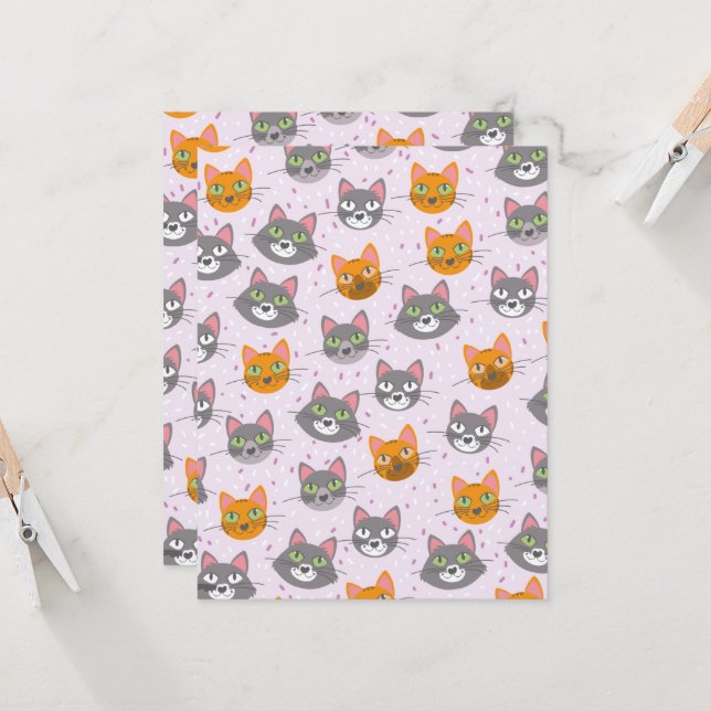 Carte Chats et chatons (Devant/Arrière en situation)