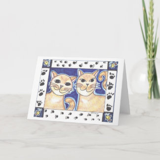 Carte Chats heureux