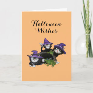 Carte Chats magiques d'Halloween