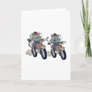 Carte Chats motards