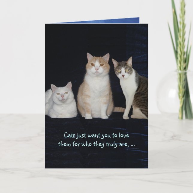 Carte Chats personnalisables amusants (Devant)