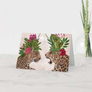 Carte Chaud House Leopards   Une paire