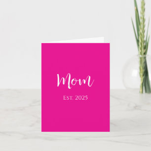 Carte Chaud rose mignon Fête des mères de la nouvelle ma