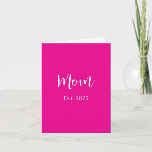 Carte Chaud rose mignon Fête des mères de la nouvelle ma (Devant)