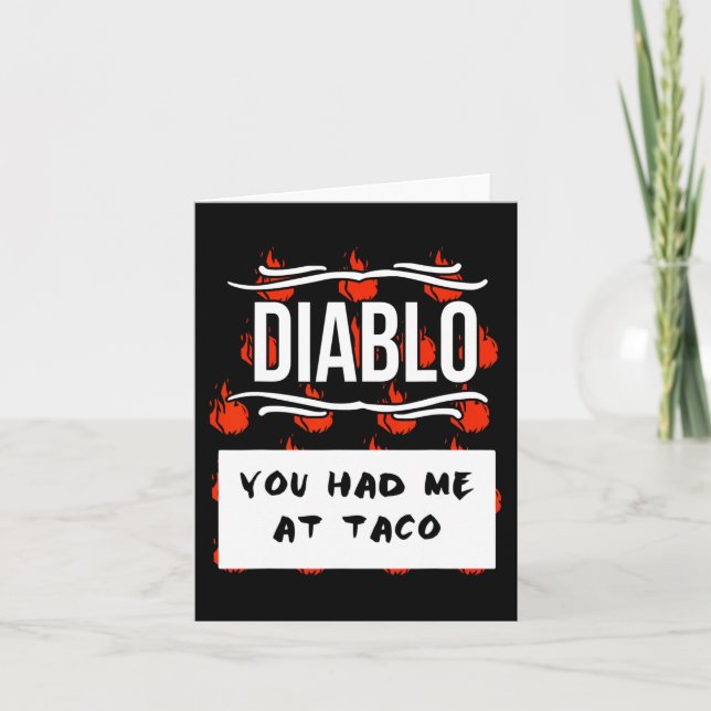 Carte CHAUD SAUCES Groupe Halloween DIABLO SAUCE Vous M' (Devant)