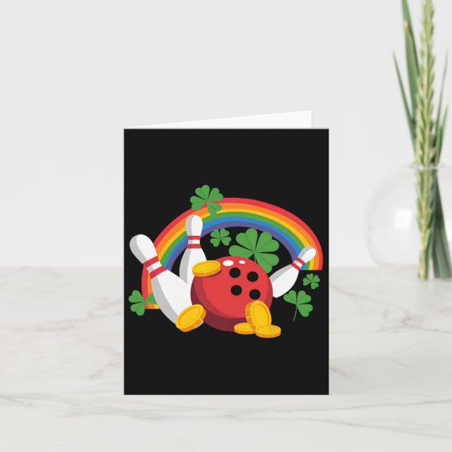 Carte Chaudron drôle de quilles Shamrock Leprechaun St P (Devant)