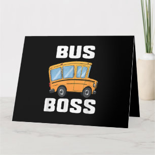 Carte Chauffeur de Bus Scolaire Patron de Bus Drôle