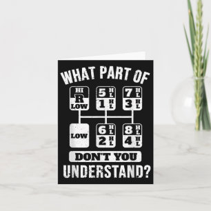 Carte Chauffeur de camion de camion amusant Gear Stick S