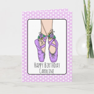 Carte Chaussons de ballet personnalisés Ballerina Annive