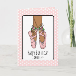 Carte Chaussons de ballet personnalisés Ballerina Annive