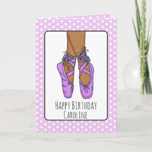 Carte Chaussons de ballet personnalisés Ballerina Annive