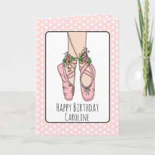 Carte Chaussons de ballet personnalisés Ballerina Annive