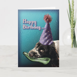 Carte Chaussure de mastication de joyeux anniversaire….