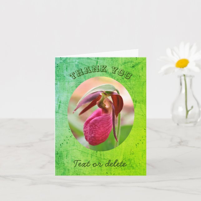 Carte Chaussure Lady Rose Merci personnalisé (Petite plante)