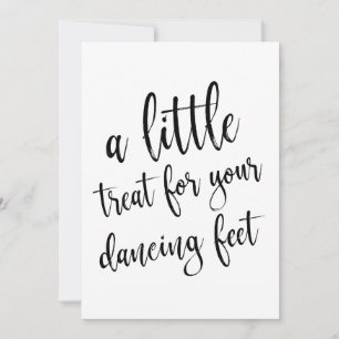 Carte Chaussures de Danse Calligraphie Panneau de Mariag