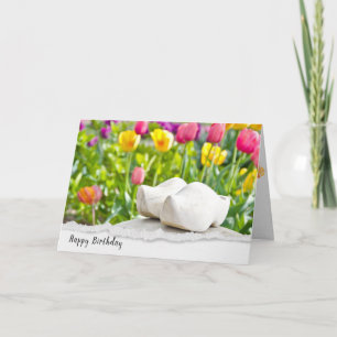Carte Chaussures en bois hollandais en tulipe jardin