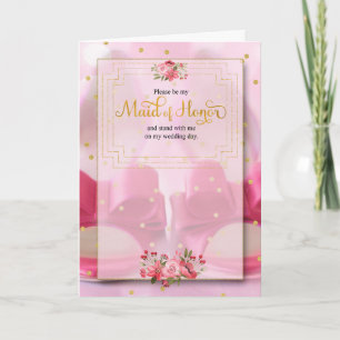 Carte Chaussures Mariages roses Maid of Honor Bridal Pro