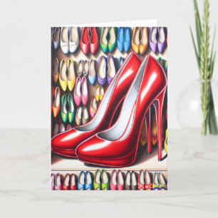 Carte Chaussures Red Stiletto Anniversaire