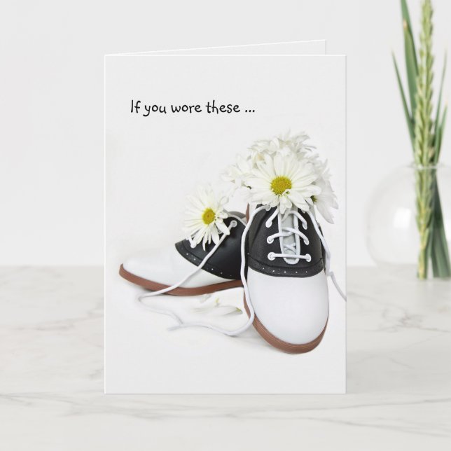 Carte Chaussures Saddle Humour d'anniversaire (Devant)