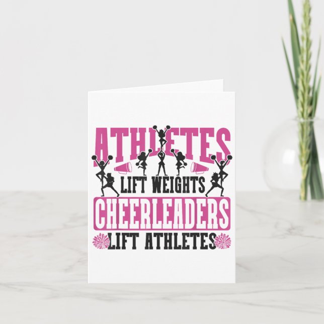 Carte Cheer Cheerleading Athletes Lift Weights Cheerlead (Devant)
