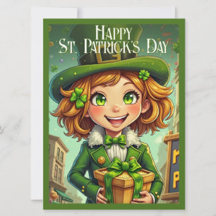Carte Cheerful Leprechaun - Saint Patrick's Day Lucky Ch