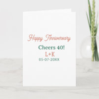 Cheers 40 joyeux anniversaire orange vert nom date