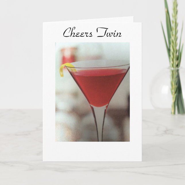 CARTE CHEERS À MON VIN À SON ANNIVERSAIRE (Devant)