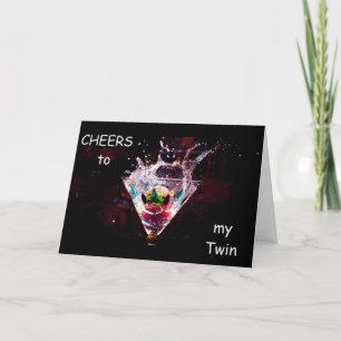 CARTE **CHEERS ET MOI VOUS TOAST** POUR VOTRE ANNIVERSAI
