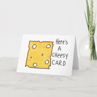Carte Cheesy, Salutation au fromage amusant, Carte