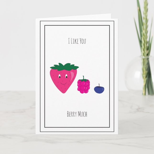 Carte Cheesy Valentine's Day - Berries (Devant)