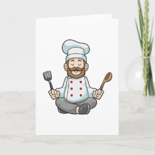 Carte Chef avec tablier de Cuisine au Yoga