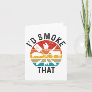 Carte Chef Boucher Bbq Je Fumerais Ça Drôle Fête Des Pèr