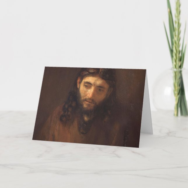 Carte Chef Du Christ Par Rembrandt 1648 (Devant)