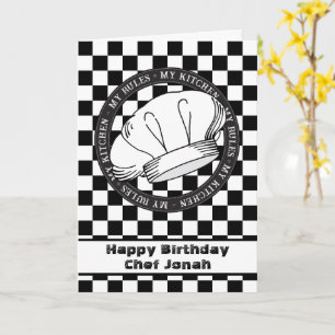 Carte Chef et Cuisinier Bonne école culinaire d'annivers