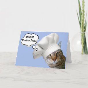 Carte Chef Rupie Chat et Soupe de poulet se porter bien