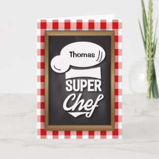 Carte Chef superbe de félicitations, diplômé culinaire