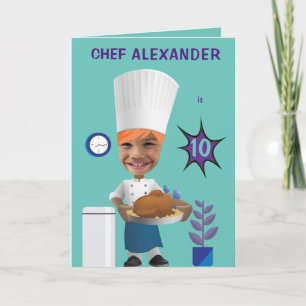 Carte Chef Tête dans le Trou 🎉 Cuisine Drôle de Cuisine