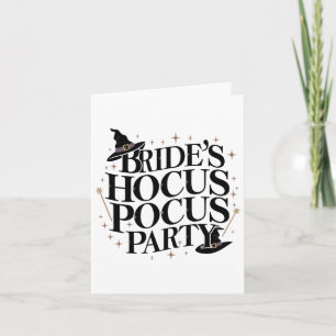Carte Chelorette du parti Hocus Pocus de la mariée Hallo