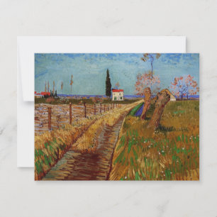 Carte Chemin dans un champ, saules de Vincent van Gogh
